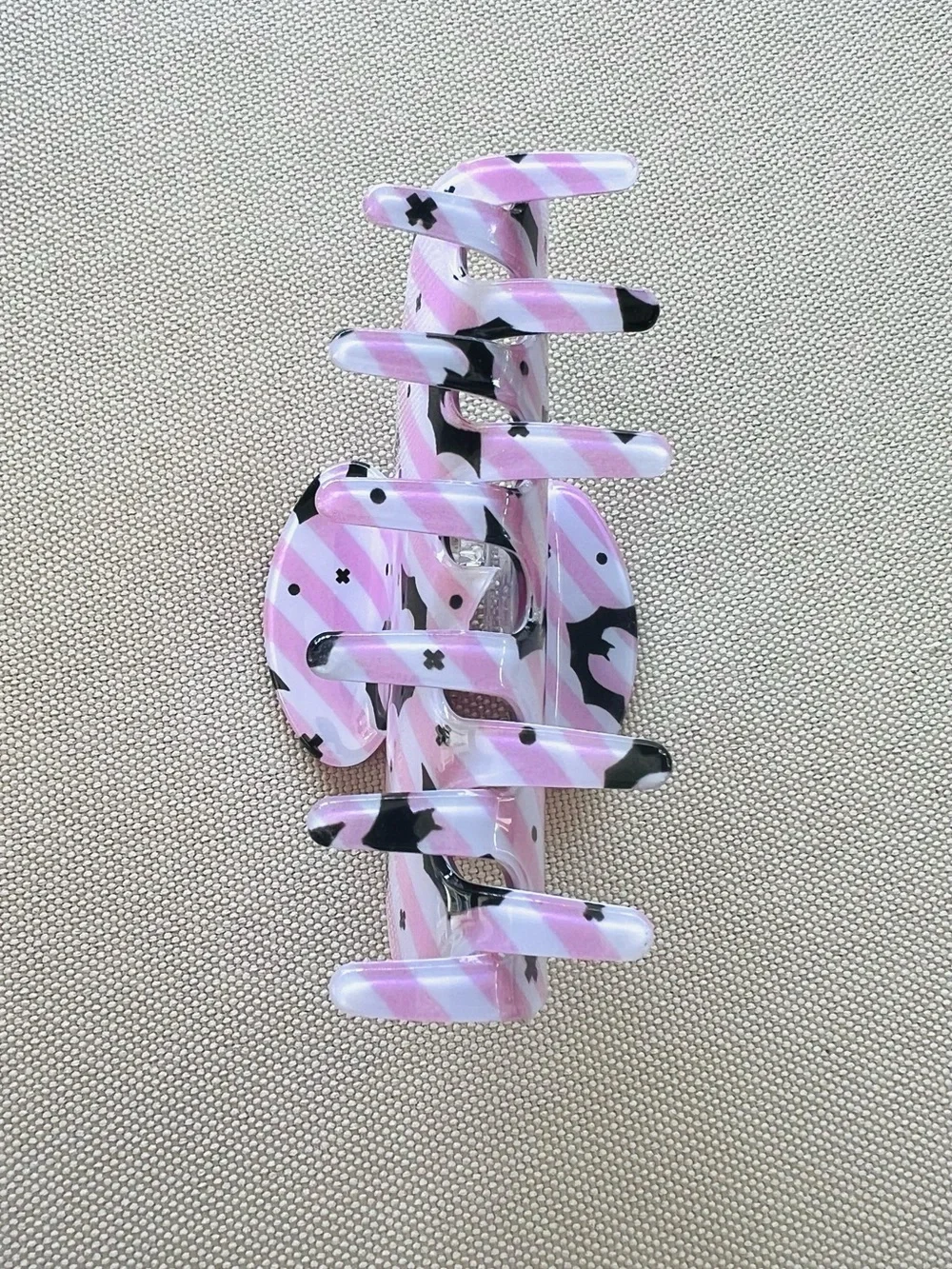 Pink Bat Claw Clip
